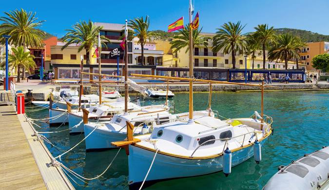 Well kept local boats. Palm trees provide accent! Register below.